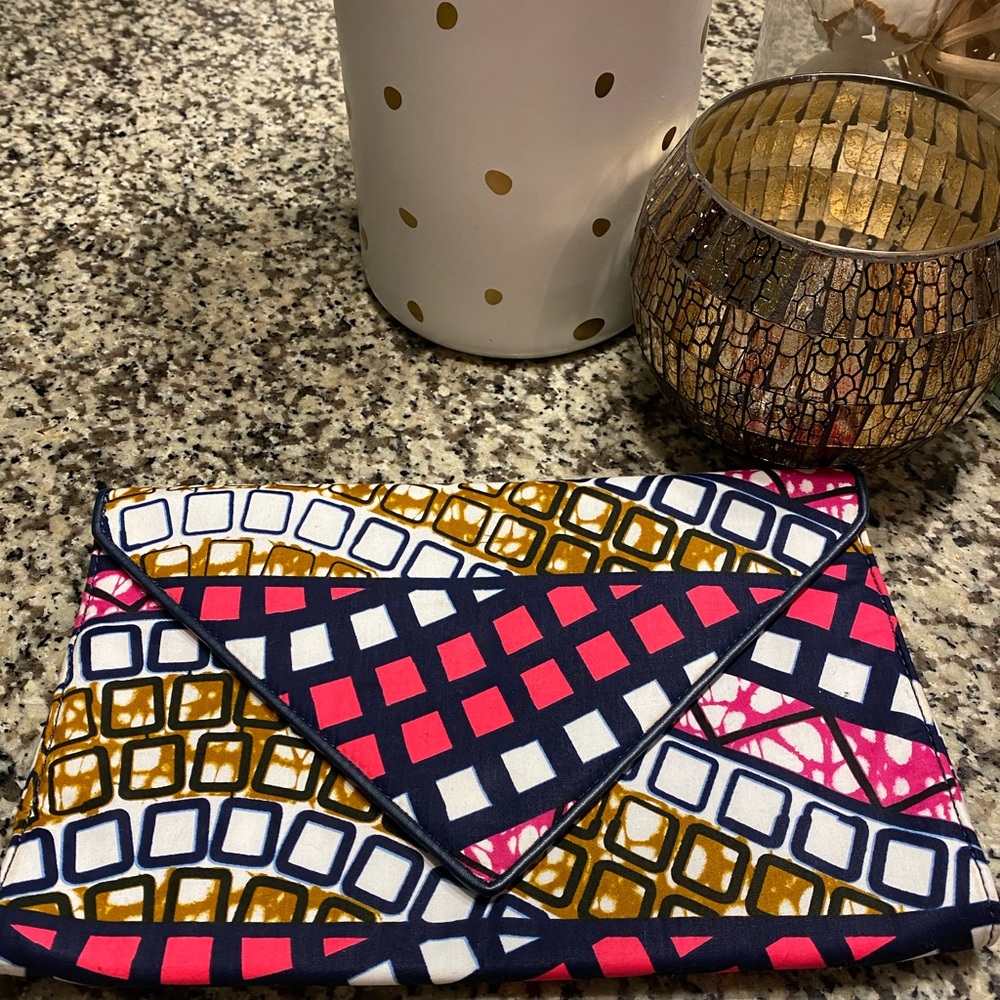 ❤️ SOLD African Print Inspired Envelope Clutch/Pouch